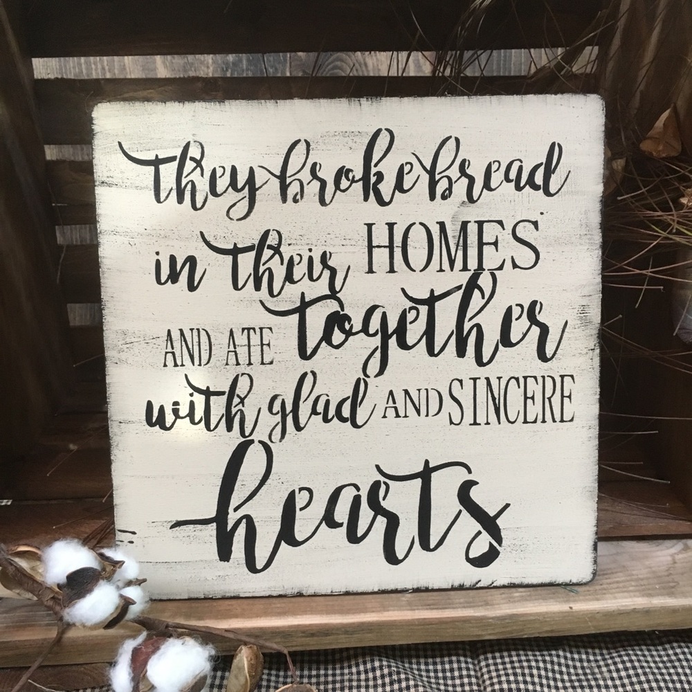 Broke Bread farmhouse sign